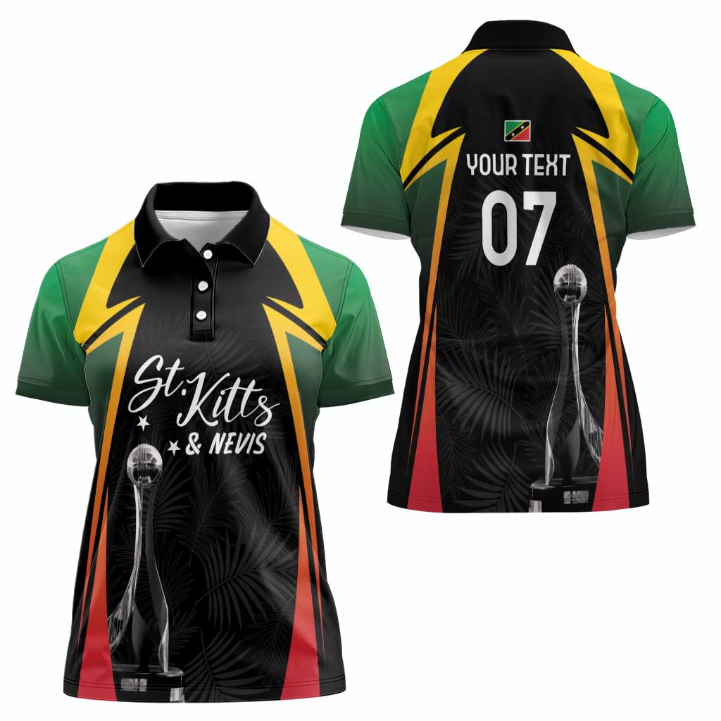 St Kitts Nevis Cricket Custom Women Polo Shirt Go Patriots Go Champions - Wonder Print Shop