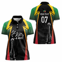 St Kitts Nevis Cricket Custom Women Polo Shirt Go Patriots Go Champions - Wonder Print Shop