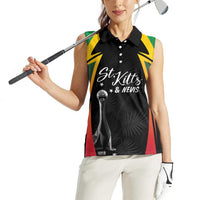 St Kitts Nevis Cricket Custom Women Sleeveless Polo Shirt Go Patriots Go Champions - Wonder Print Shop