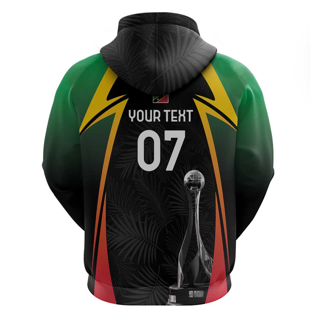 St Kitts Nevis Cricket Custom Zip Hoodie Go Patriots Go Champions - Wonder Print Shop