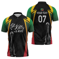 St Kitts Nevis Cricket Custom Zipper Polo Shirt Go Patriots Go Champions - Wonder Print Shop