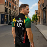St Kitts Nevis Cricket Custom Zipper Polo Shirt Go Patriots Go Champions - Wonder Print Shop