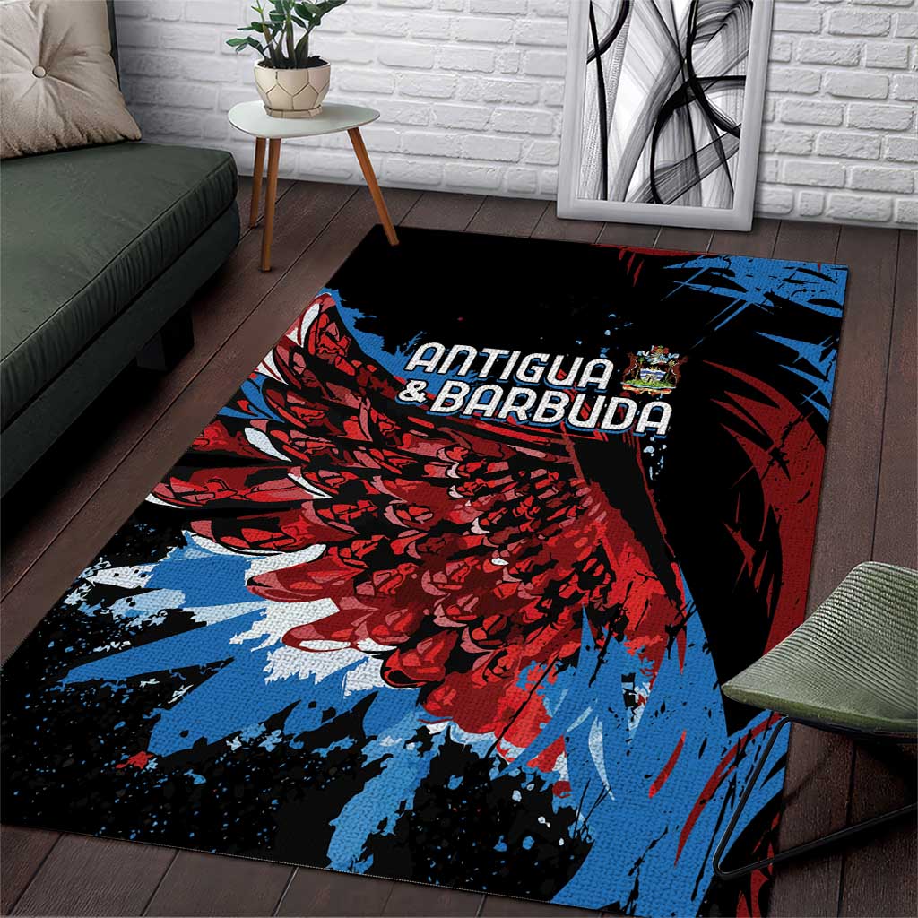 Antigua and Barbuda Cricket Area Rug Falcons Wings - Take Off - Wonder Print Shop