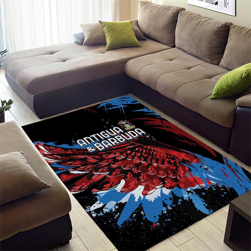 Antigua and Barbuda Cricket Area Rug Falcons Wings - Take Off - Wonder Print Shop