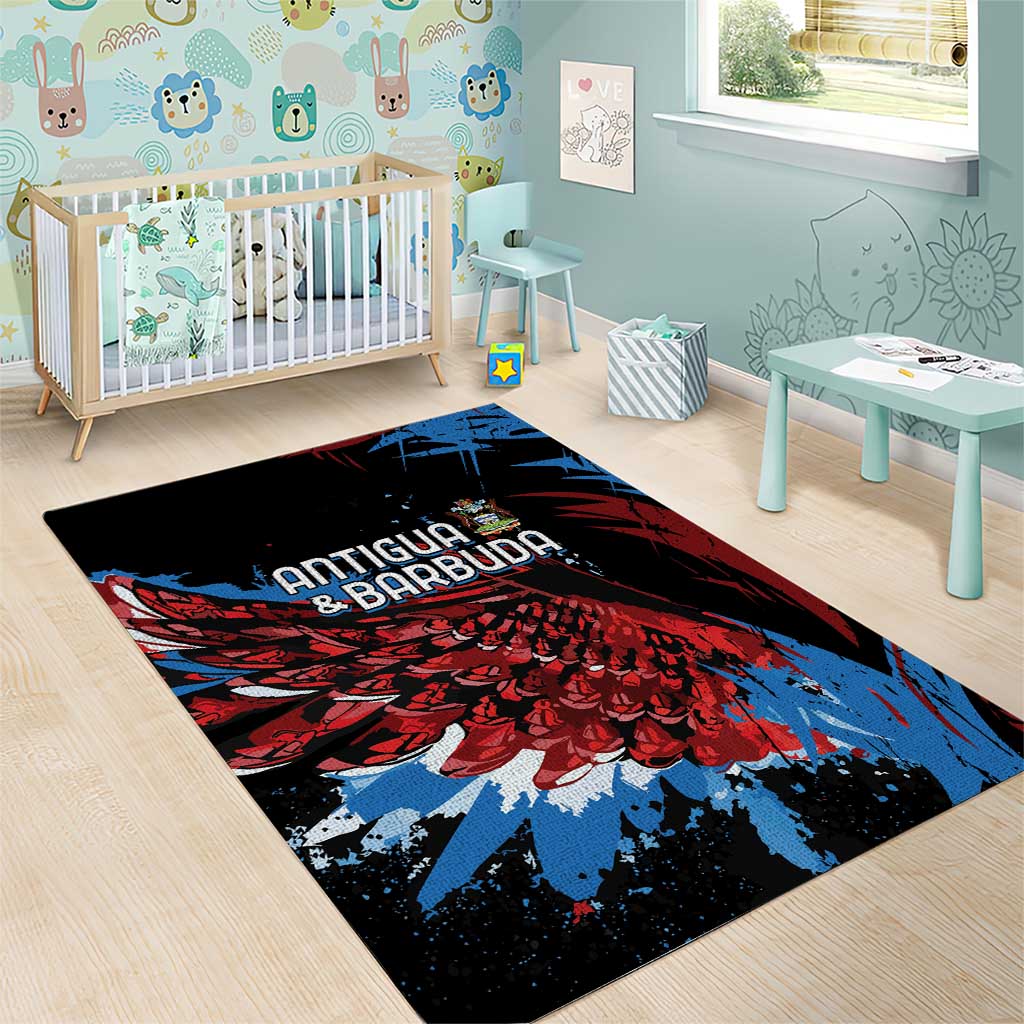 Antigua and Barbuda Cricket Area Rug Falcons Wings - Take Off - Wonder Print Shop