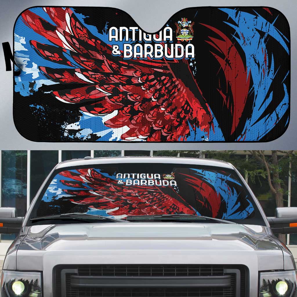 Antigua and Barbuda Cricket Auto Sun Shade Falcons Wings - Take Off - Wonder Print Shop