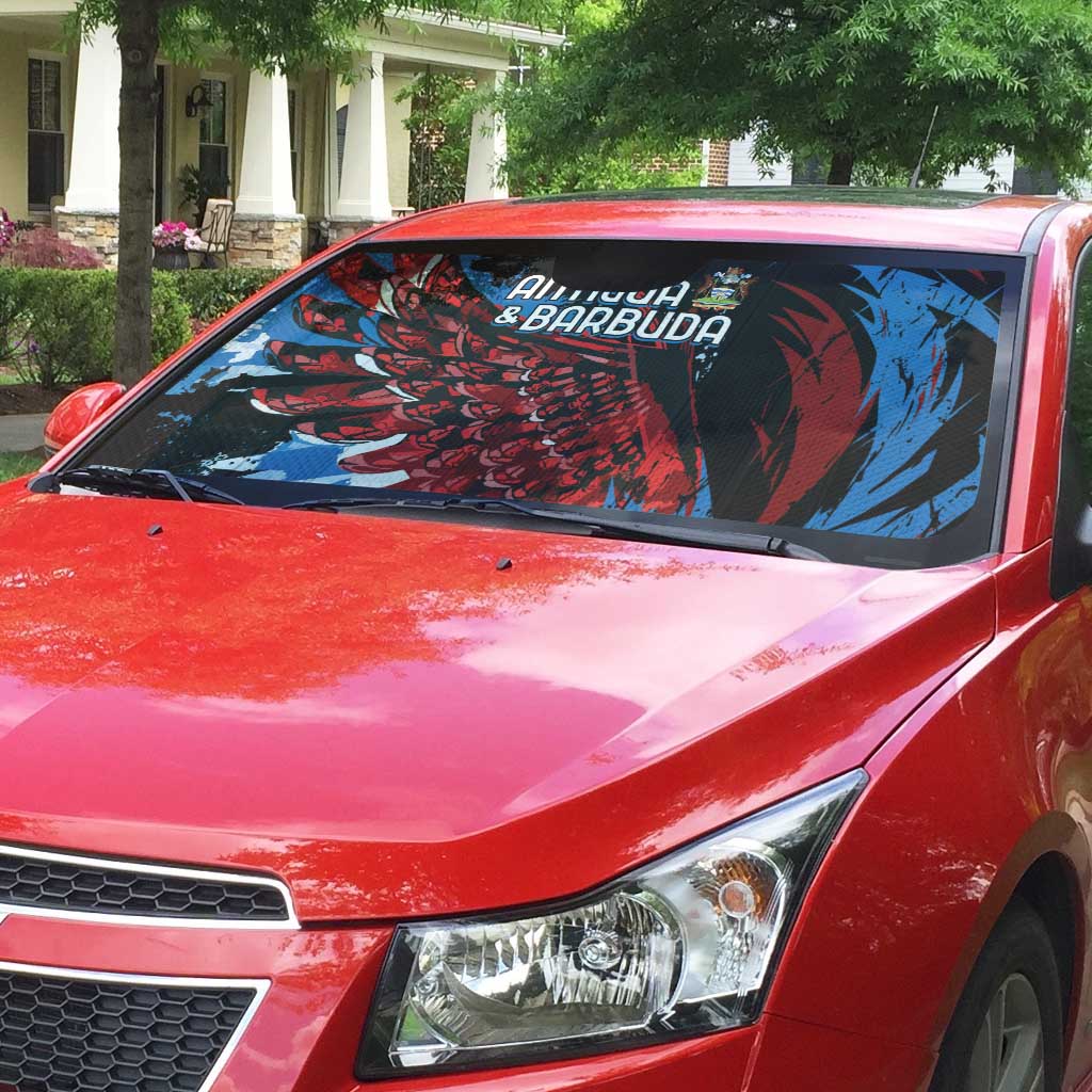 Antigua and Barbuda Cricket Auto Sun Shade Falcons Wings - Take Off - Wonder Print Shop