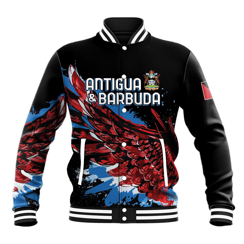 Antigua and Barbuda Cricket Custom Baseball Jacket Falcons Wings - Take Off - Wonder Print Shop