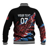 Antigua and Barbuda Cricket Custom Baseball Jacket Falcons Wings - Take Off - Wonder Print Shop