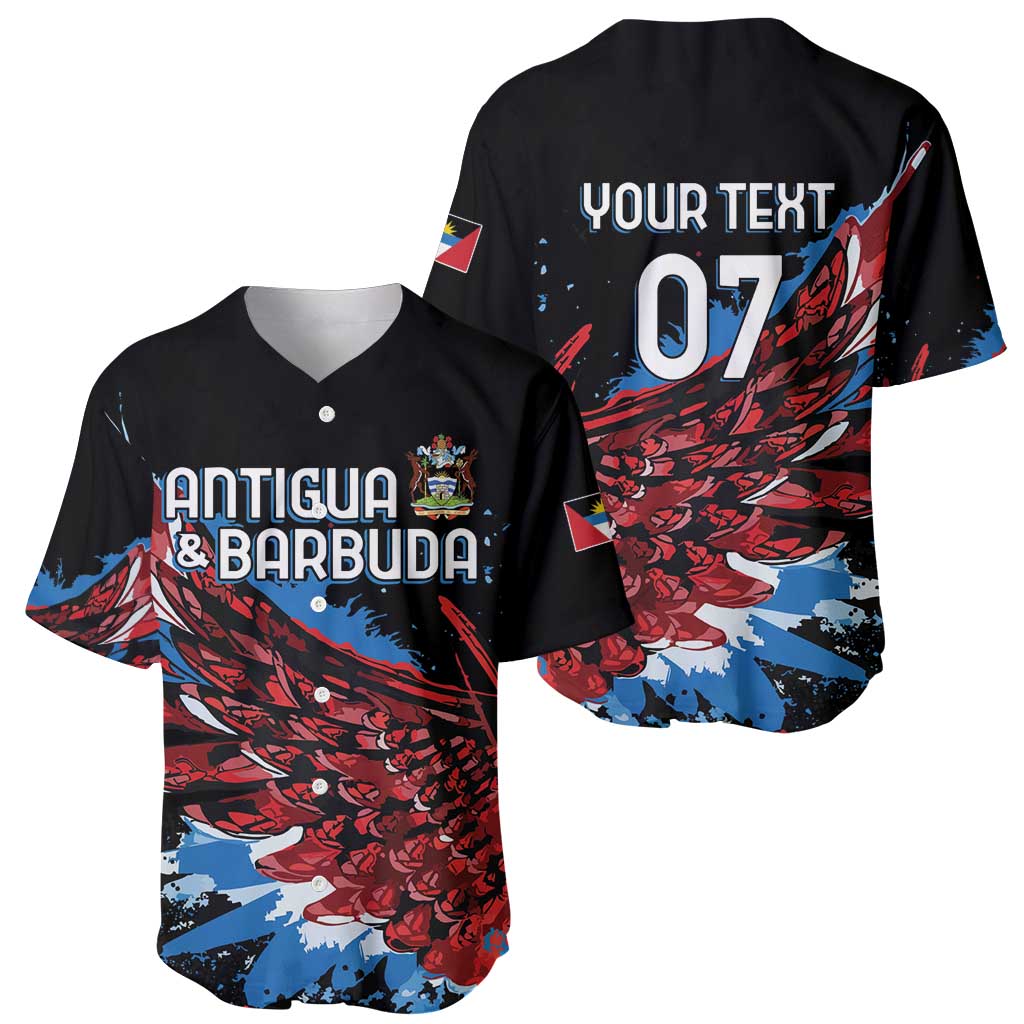 Antigua and Barbuda Cricket Custom Baseball Jersey Falcons Wings - Take Off - Wonder Print Shop
