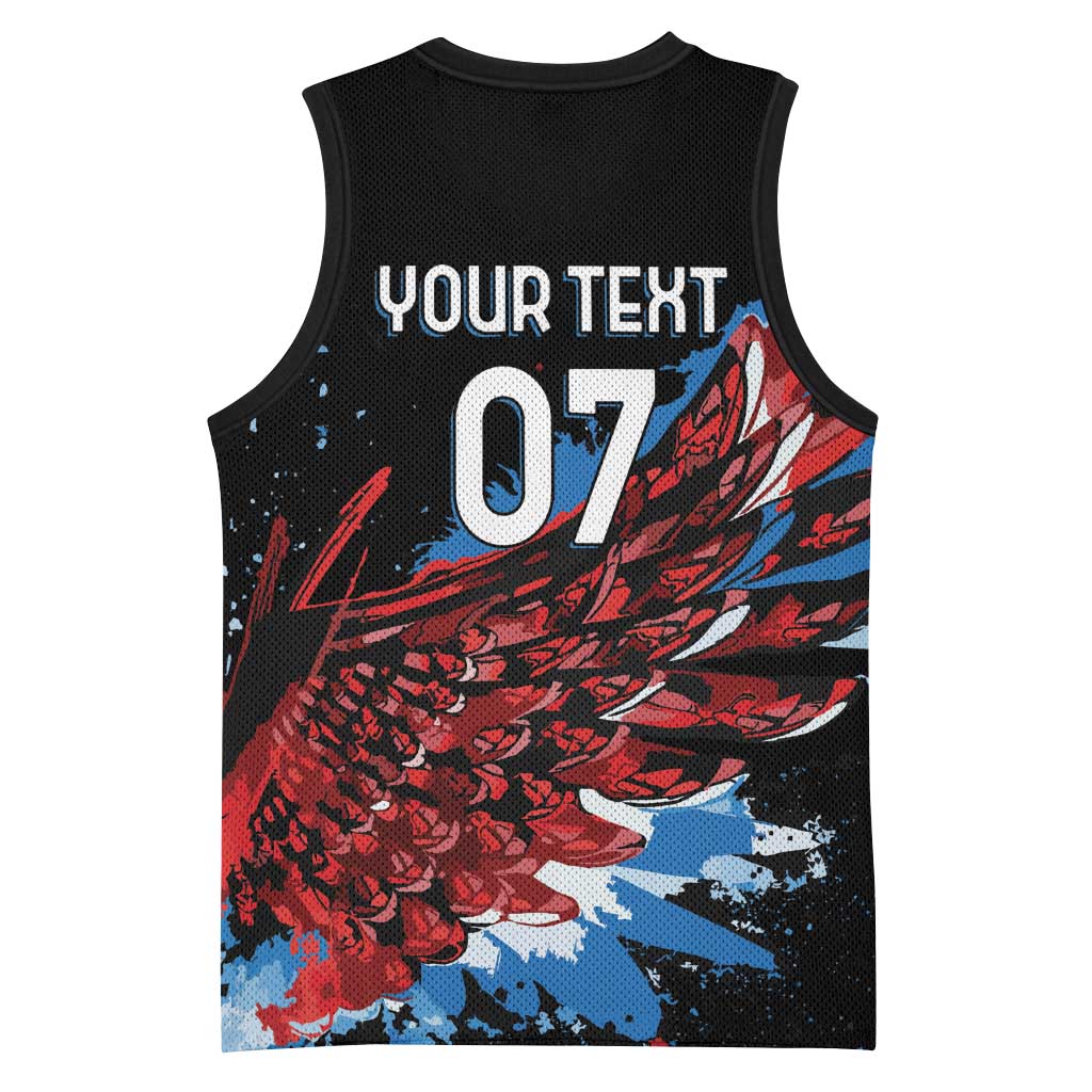 Antigua and Barbuda Cricket Custom Basketball Jersey Falcons Wings - Take Off - Wonder Print Shop