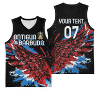 Antigua and Barbuda Cricket Custom Basketball Jersey Falcons Wings - Take Off - Wonder Print Shop