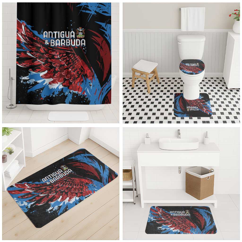 Antigua and Barbuda Cricket Bathroom Set Falcons Wings - Take Off - Wonder Print Shop