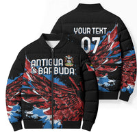 Antigua and Barbuda Cricket Custom Bomber Puffer Jacket Falcons Wings - Take Off - Wonder Print Shop