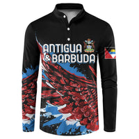 Antigua and Barbuda Cricket Custom Button Sweatshirt Falcons Wings - Take Off - Wonder Print Shop