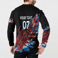 Antigua and Barbuda Cricket Custom Button Sweatshirt Falcons Wings - Take Off - Wonder Print Shop
