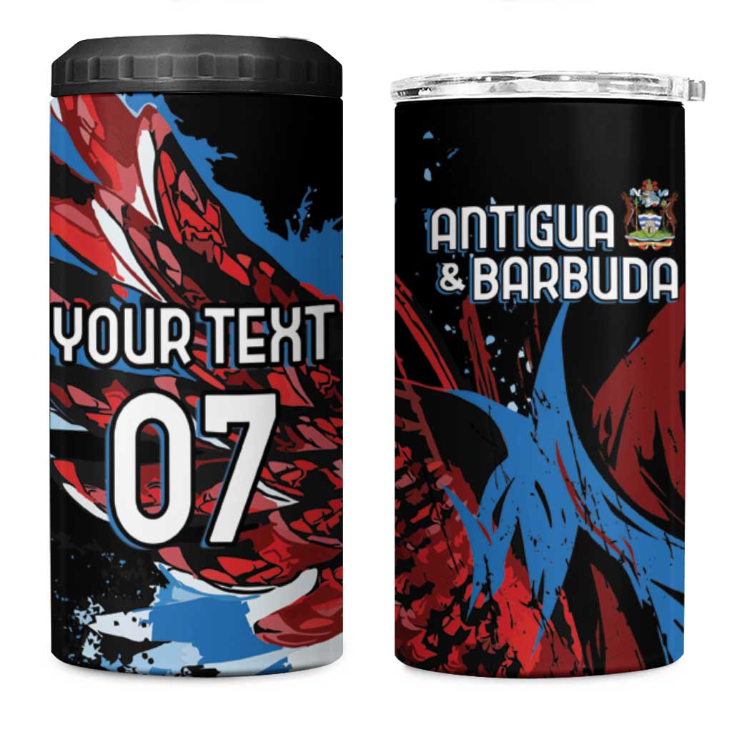 Antigua and Barbuda Cricket Custom 4 in 1 Can Cooler Tumbler Falcons Wings - Take Off - Wonder Print Shop