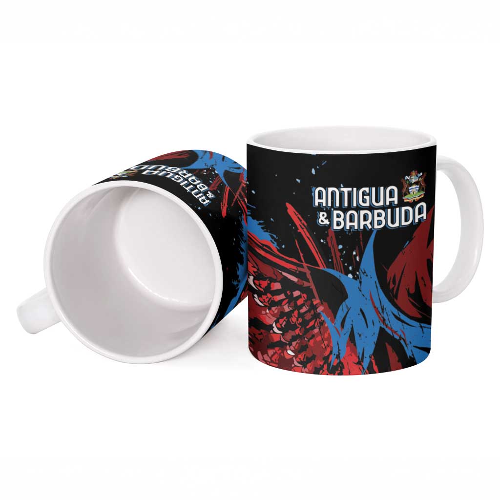 Antigua and Barbuda Cricket Custom Ceramic Mug Falcons Wings - Take Off - Wonder Print Shop