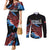 Antigua and Barbuda Cricket Custom Couples Matching Mermaid Dress and Long Sleeve Button Shirt Falcons Wings - Take Off - Wonder Print Shop