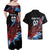 Antigua and Barbuda Cricket Custom Couples Matching Off Shoulder Maxi Dress and Hawaiian Shirt Falcons Wings - Take Off - Wonder Print Shop