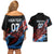 Antigua and Barbuda Cricket Custom Couples Matching Off Shoulder Short Dress and Hawaiian Shirt Falcons Wings - Take Off - Wonder Print Shop