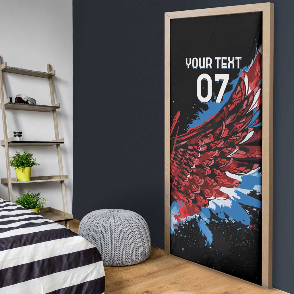 Antigua and Barbuda Cricket Door Cover Falcons Wings - Take Off - Wonder Print Shop