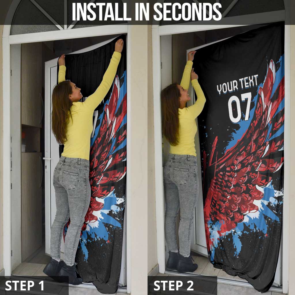Antigua and Barbuda Cricket Door Cover Falcons Wings - Take Off - Wonder Print Shop
