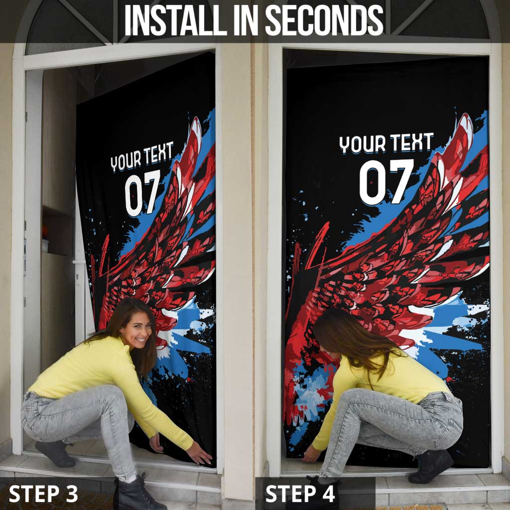 Antigua and Barbuda Cricket Door Cover Falcons Wings - Take Off - Wonder Print Shop