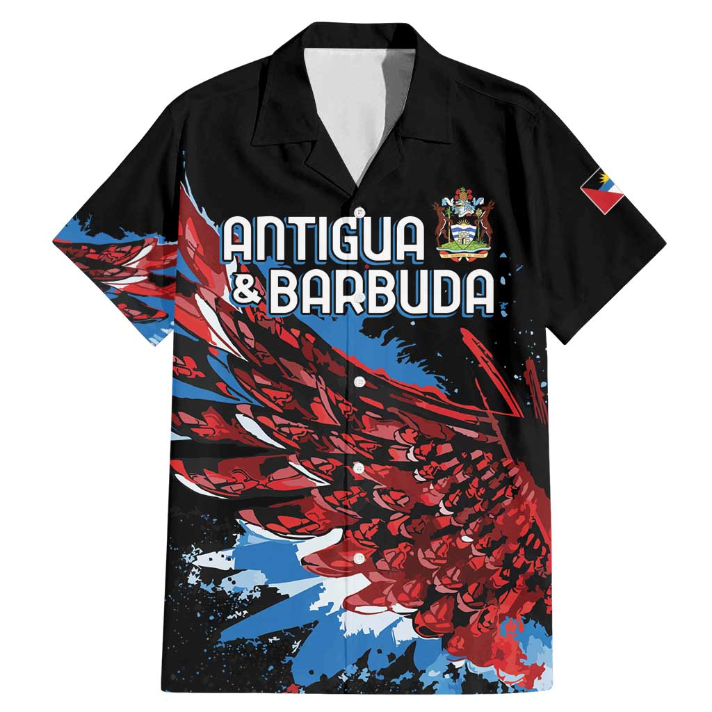 Antigua and Barbuda Cricket Custom Family Matching Mermaid Dress and Hawaiian Shirt Falcons Wings - Take Off - Wonder Print Shop