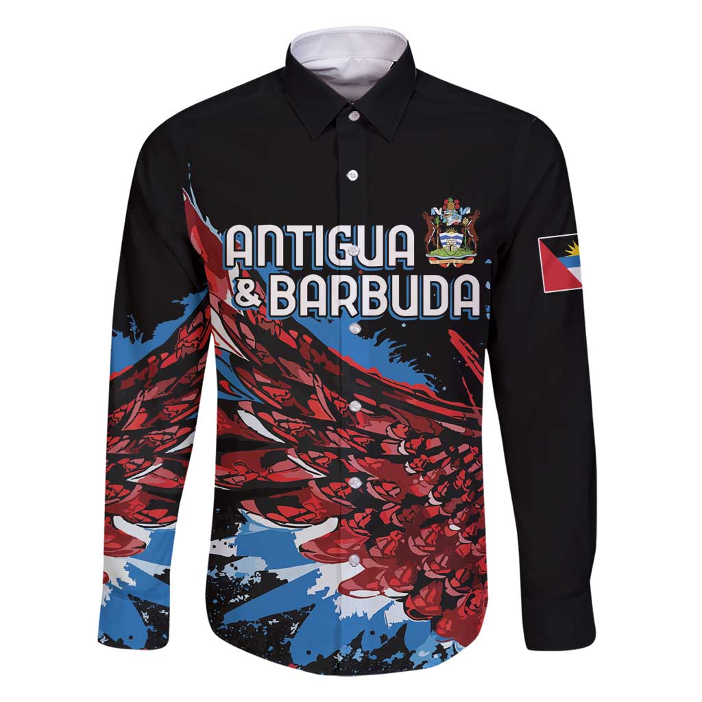 Antigua and Barbuda Cricket Custom Family Matching Mermaid Dress and Hawaiian Shirt Falcons Wings - Take Off - Wonder Print Shop