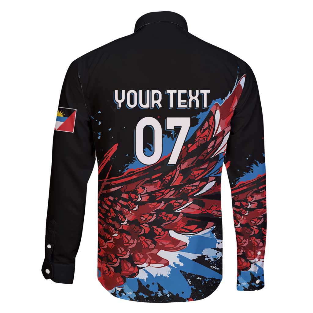 Antigua and Barbuda Cricket Custom Family Matching Mermaid Dress and Hawaiian Shirt Falcons Wings - Take Off - Wonder Print Shop
