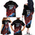 Antigua and Barbuda Cricket Custom Family Matching Off The Shoulder Long Sleeve Dress and Hawaiian Shirt Falcons Wings - Take Off - Wonder Print Shop