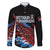 Antigua and Barbuda Cricket Custom Family Matching Off The Shoulder Long Sleeve Dress and Hawaiian Shirt Falcons Wings - Take Off - Wonder Print Shop
