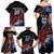 Antigua and Barbuda Cricket Custom Family Matching Off Shoulder Maxi Dress and Hawaiian Shirt Falcons Wings - Take Off - Wonder Print Shop