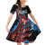 Antigua and Barbuda Cricket Custom Family Matching Off Shoulder Short Dress and Hawaiian Shirt Falcons Wings - Take Off - Wonder Print Shop