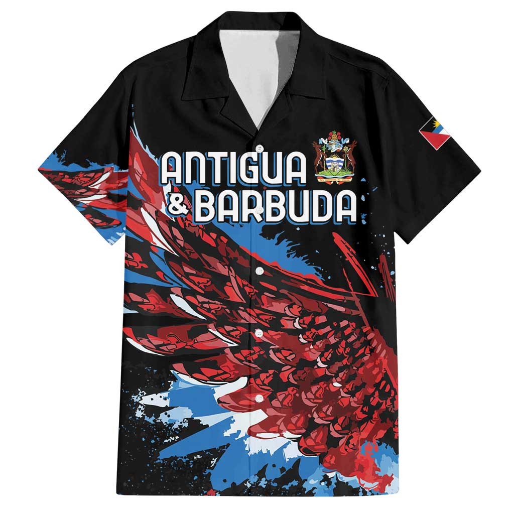 Antigua and Barbuda Cricket Custom Family Matching Summer Maxi Dress and Hawaiian Shirt Falcons Wings - Take Off - Wonder Print Shop