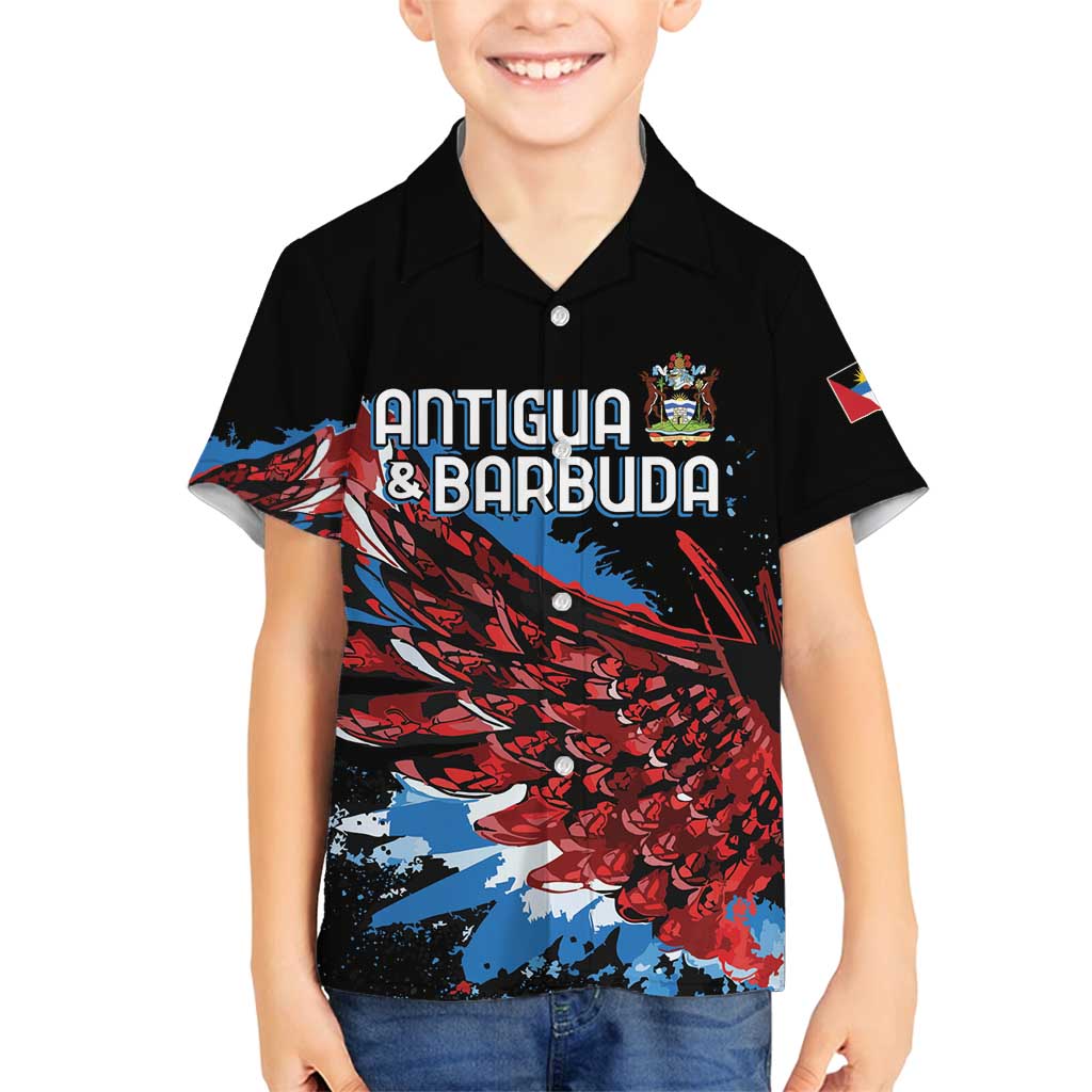 Antigua and Barbuda Cricket Custom Family Matching Tank Maxi Dress and Hawaiian Shirt Falcons Wings - Take Off - Wonder Print Shop