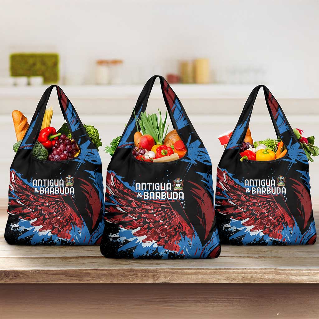 Antigua and Barbuda Cricket Grocery Bag Falcons Wings - Take Off - Wonder Print Shop