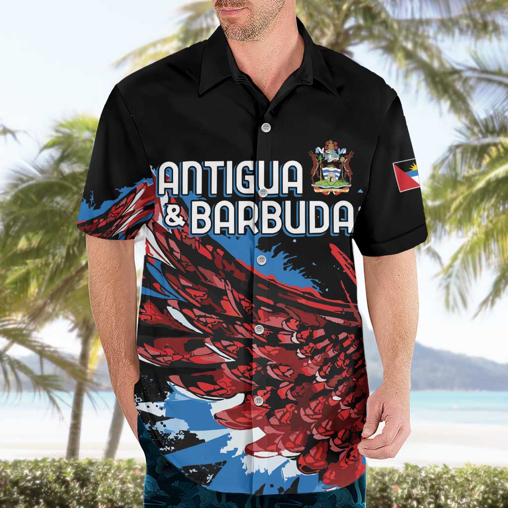 Antigua and Barbuda Cricket Custom Hawaiian Shirt Falcons Wings - Take Off - Wonder Print Shop
