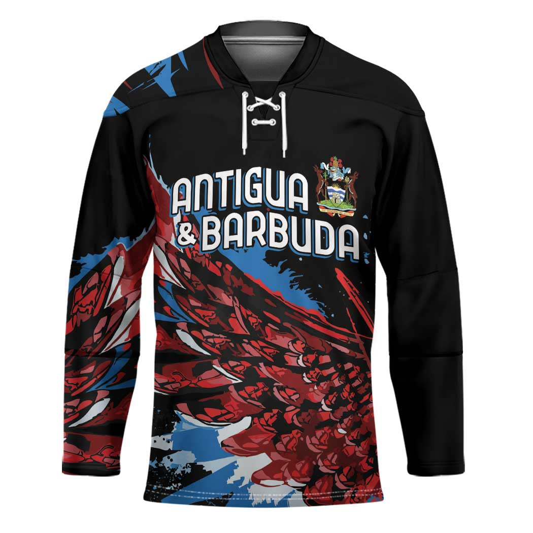 Antigua and Barbuda Cricket Custom Hockey Jersey Falcons Wings - Take Off - Wonder Print Shop