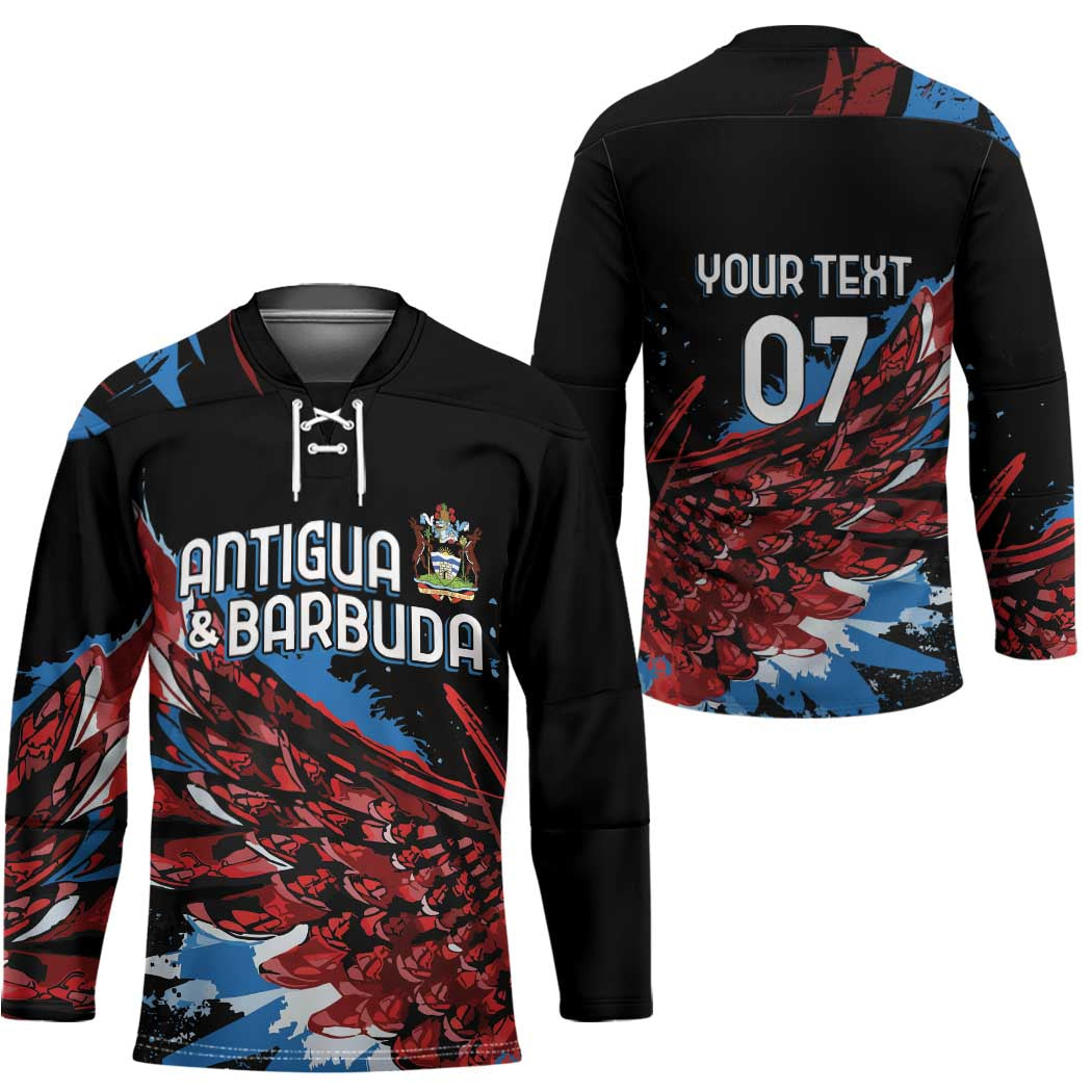 Antigua and Barbuda Cricket Custom Hockey Jersey Falcons Wings - Take Off - Wonder Print Shop