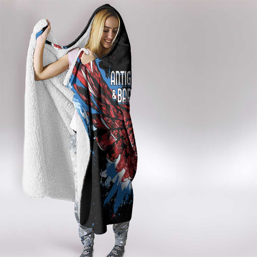 Antigua and Barbuda Cricket Hooded Blanket Falcons Wings - Take Off - Wonder Print Shop