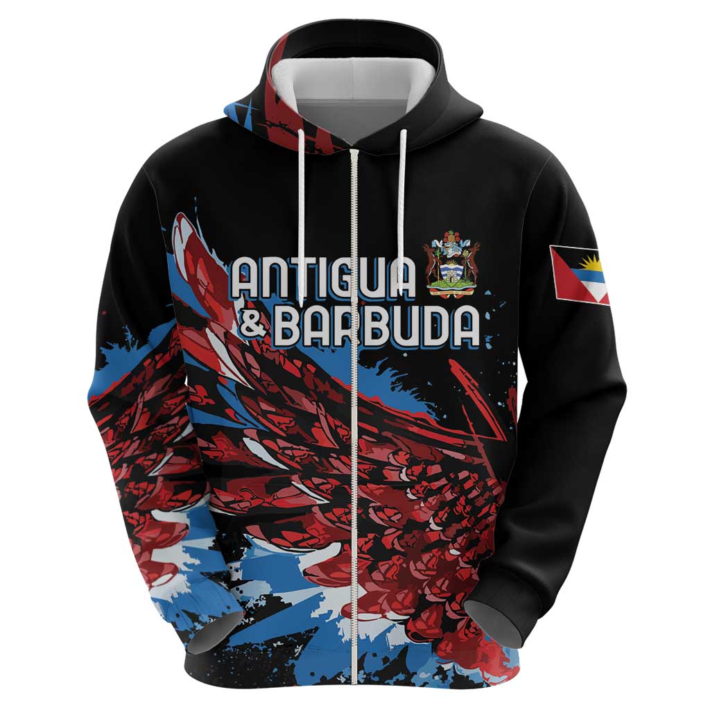 Antigua and Barbuda Cricket Custom Hoodie Falcons Wings - Take Off - Wonder Print Shop