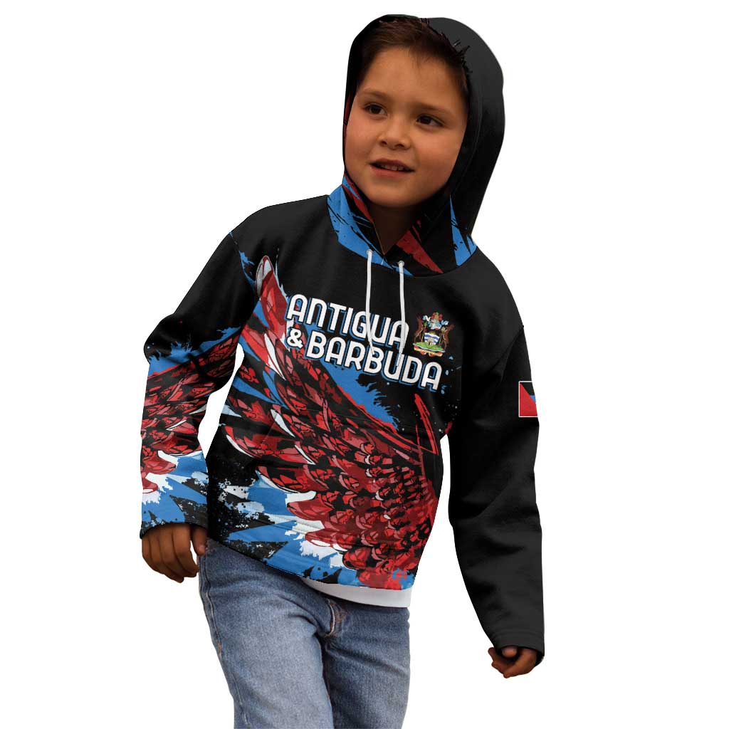 Antigua and Barbuda Cricket Custom Kid Hoodie Falcons Wings - Take Off - Wonder Print Shop