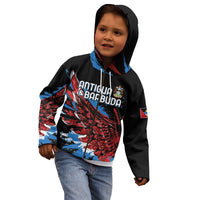 Antigua and Barbuda Cricket Custom Kid Hoodie Falcons Wings - Take Off - Wonder Print Shop
