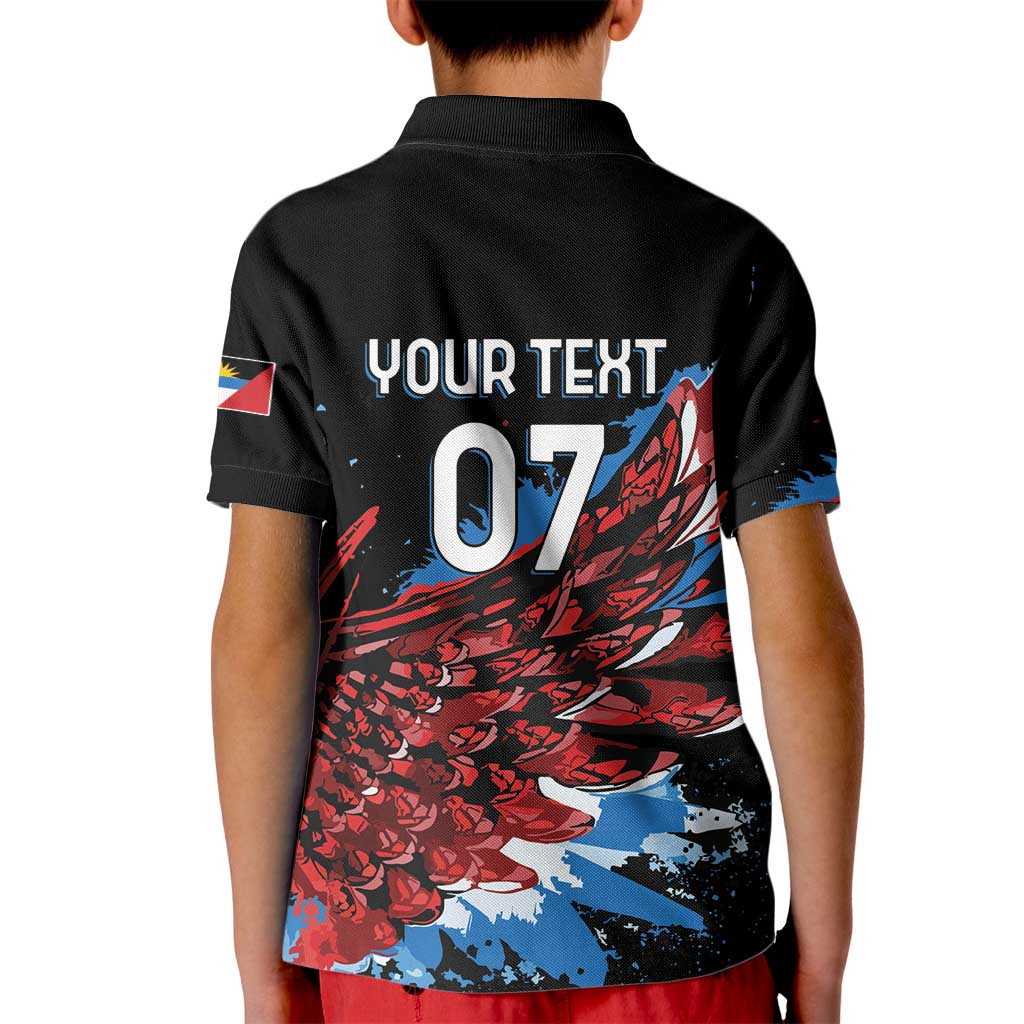 Antigua and Barbuda Cricket Custom Kid Polo Shirt Falcons Wings - Take Off - Wonder Print Shop