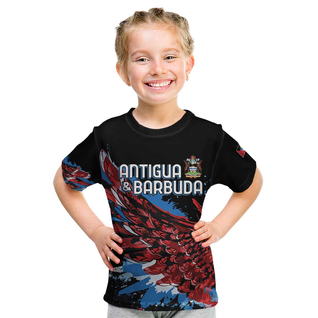 Antigua and Barbuda Cricket Custom Kid T Shirt Falcons Wings - Take Off - Wonder Print Shop