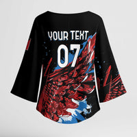 Antigua and Barbuda Cricket Custom Kimono Sleeve Blouse Falcons Wings - Take Off - Wonder Print Shop