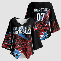 Antigua and Barbuda Cricket Custom Kimono Sleeve Blouse Falcons Wings - Take Off - Wonder Print Shop
