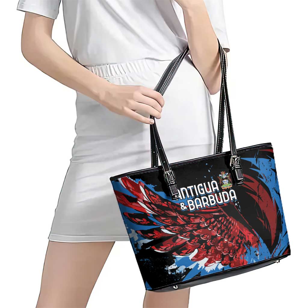 Antigua and Barbuda Cricket Leather Tote Bag Falcons Wings - Take Off - Wonder Print Shop